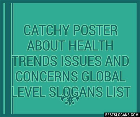 global health slogan|100+ Catchy Global Health Issues Slogans 2024 + Generator .